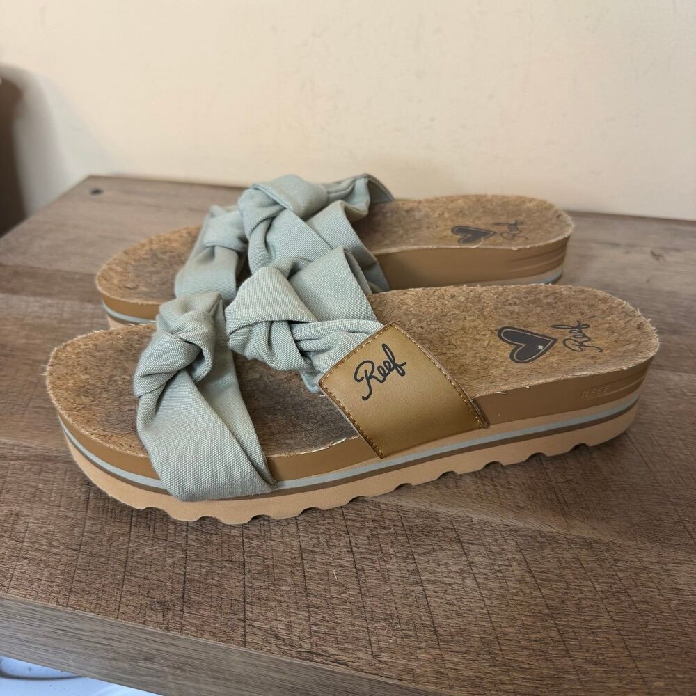 Reef Knotty Vista Hi Elm Slides Shoes Sandal Women Size 9 - Picture 2 of 8